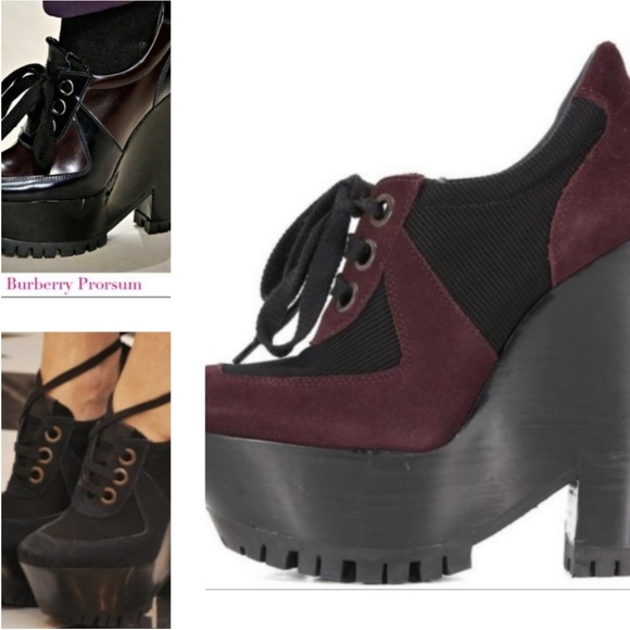 Burberry Prorsum Stuart 150 Wedge Lace up - Picture 1 of 11